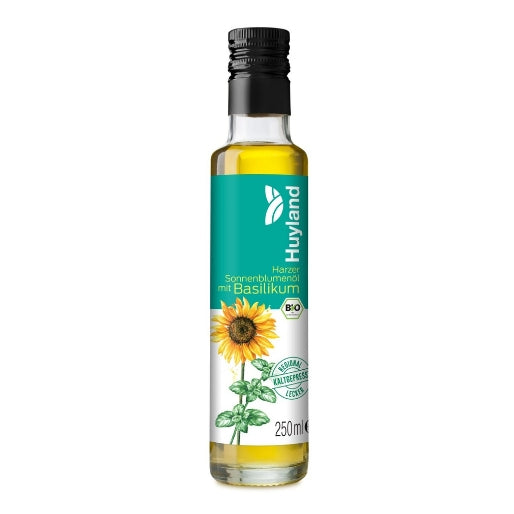 Bio Harzer Sonnenblumenöl mit Basilikum