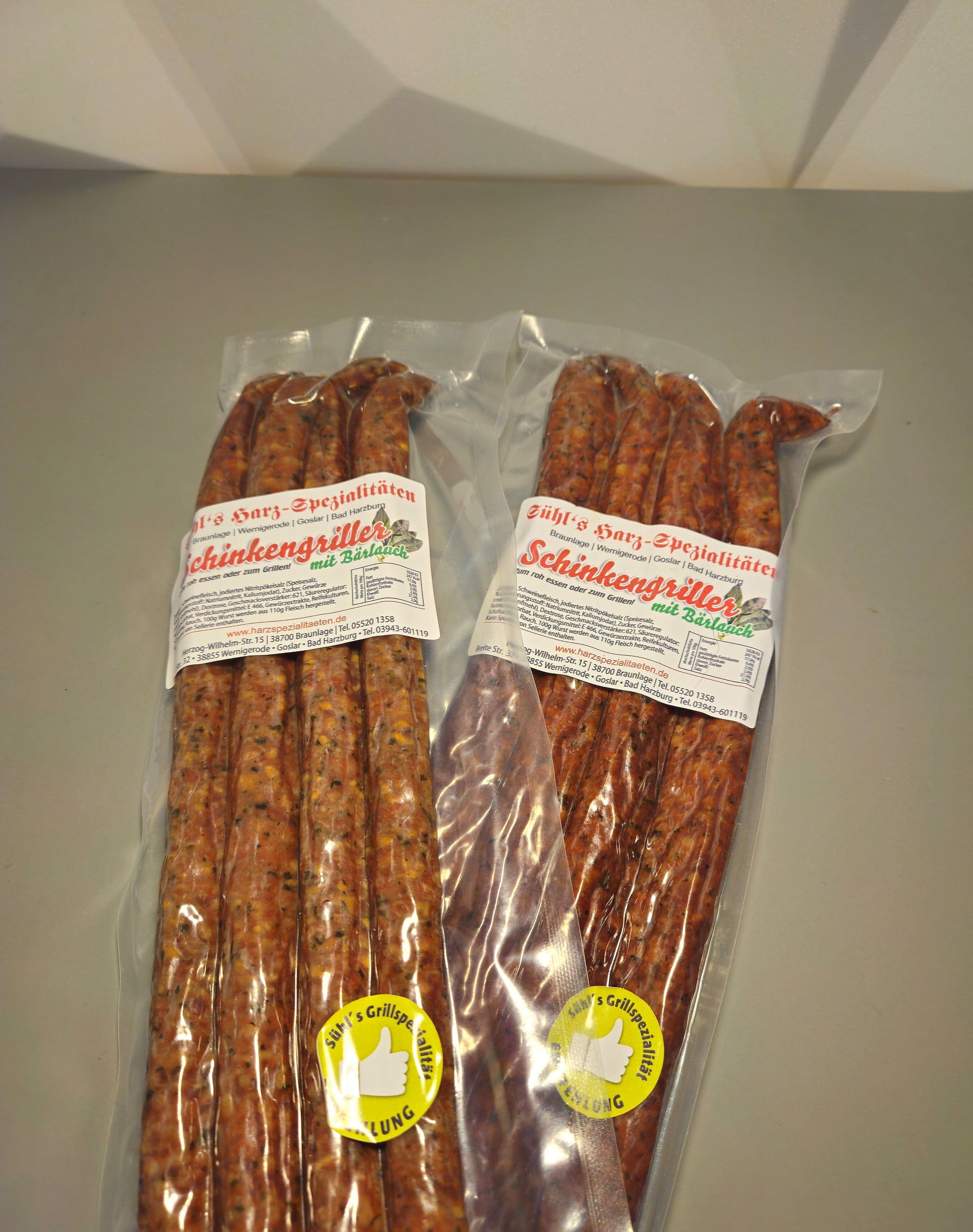 Schinkengriller mir Bärlauch