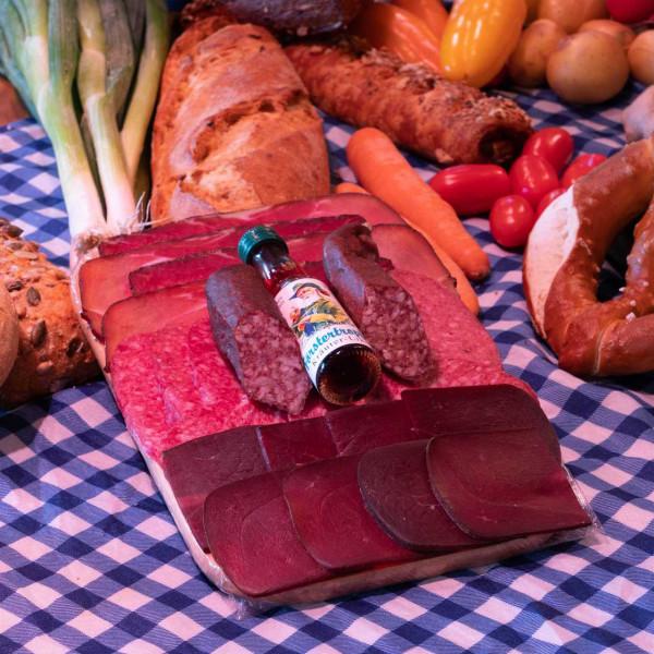 Hubertusplatte klein Wurst und Schinkenplatten Sühl's Harzspezialitäten 