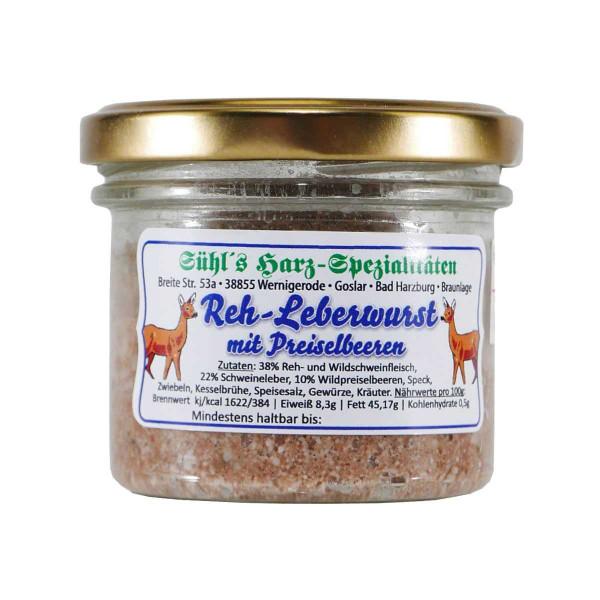 Rehleberwurst mit Preiselbeeren Wildgläser Sühl's Harzspezialitäten 