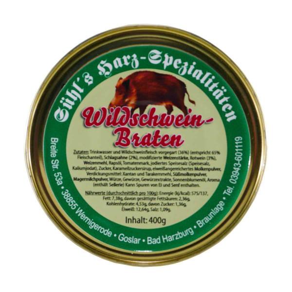 Wildschweinbraten Wildgericht Sühl's Harzspezialitäten 
